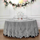 Ivory Premium Lace Round Tablecloth 120 Inch