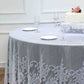 120 Inch White Round Tablecloth in Premium Lace