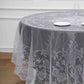 White 90 Inch Premium Lace Round Tablecloth 