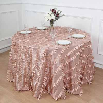 Natural Elegance with Dusty Rose Taffeta Tablecloth