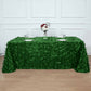 Leaf Petal Taffeta Rectangle Tablecloth 90 Inch x 132 Inch Green