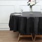 84inch Black Crushed Design Round Waterproof Plastic Tablecloth, Spill Proof Disposable Tablecloth