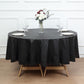 5 Pack Black Round Plastic Table Covers, 84" PVC Waterproof Disposable Tablecloths