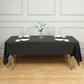 5 Pack Black Rectangle Plastic Table Covers, 54"x108" PVC Waterproof Disposable Tablecloths