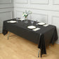 54 Inch x 108 Inch Rectangle Black Tablecloth 10 MM Thick Plastic PVC Spill Proof Disposable