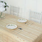 52 Feet x 108 Feet Waterproof Disposable Tablecloth in Natural Color with Rustic Wooden Print Plastic Vinyl Material