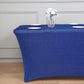 Metallic Rectangular Royal Blue Tinsel Shimmer Spandex Table Cover 6 Feet