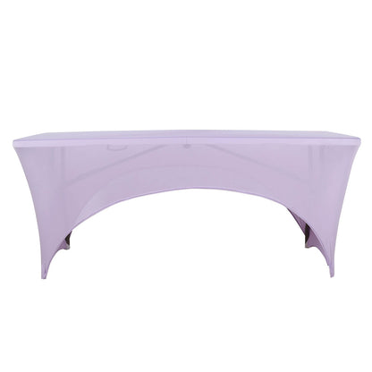 6ft Lavender Lilac Spandex Stretch Fitted Rectangular Tablecloth