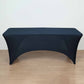 6 Feet - Navy Blue Spandex Stretch Fitted Open Back Style Rectangular Tablecloth