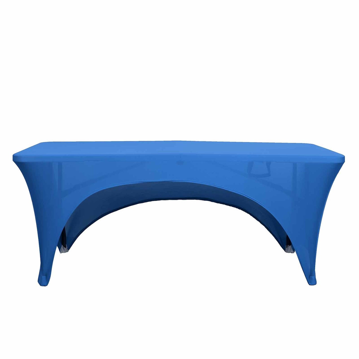 6ft Royal Blue Open Back Spandex Fitted Table Cover, Rectangular Stretch Tablecloth