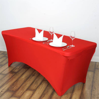 Unmatched Elegance of the Red Stretch Spandex Tablecloth