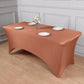 6 Feet Spandex Stretch Tablecloth In Terracotta Rectangular