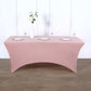 Tablecloth for 8 Feet Rectangular Dusty Rose Stretch Spandex