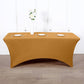 Gold Stretch Spandex Tablecloth for 8 Feet Rectangular