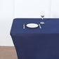 Spandex Navy Blue Tablecloth for 8 Feet Rectangular Stretch
