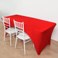 8 Feet Open Back Style Red Spandex Fitted Rectangular Stretch Tablecloth
