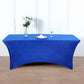 Royal Blue Stretch Spandex Rectangle Tablecloth 8ft Wrinkle Free Fitted Table Cover for 96"x30" Tables