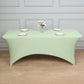 Rectangle Spandex Stretch Fitted Sage Green Tablecloth 8 Feet