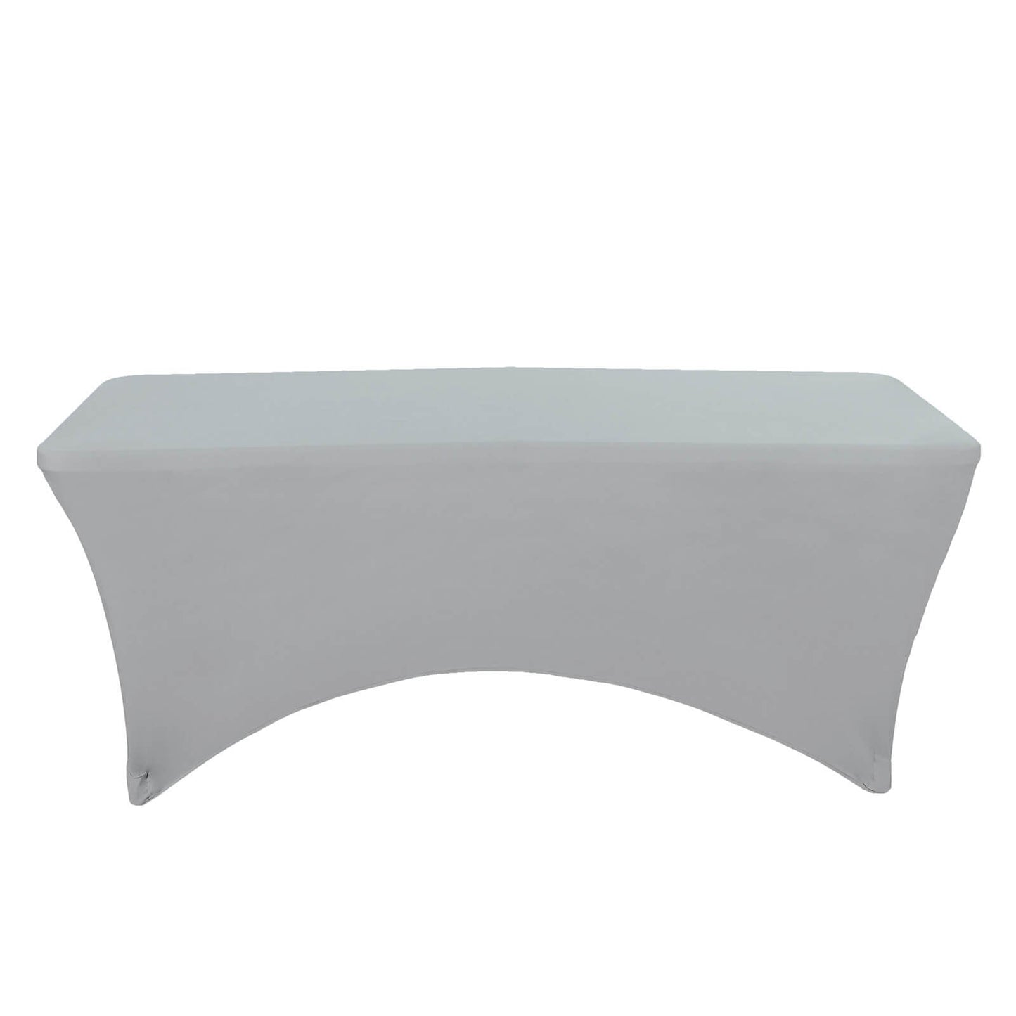 Silver Tablecloth for 8 Feet Rectangular Spandex