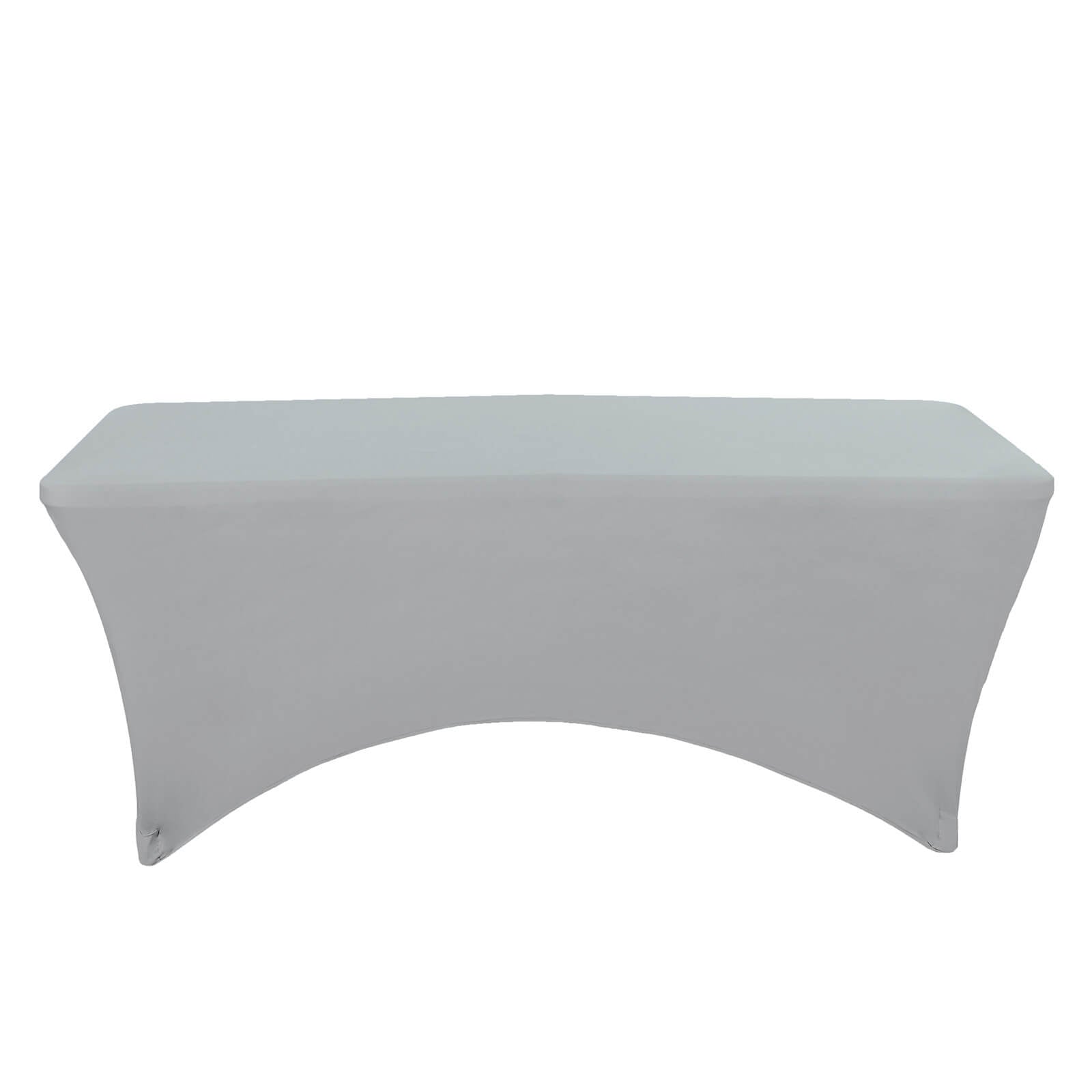 Silver Tablecloth for 8 Feet Rectangular Spandex