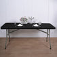 Black fitted tablecloth for 8ft table, wrinkle-free and sleek design.