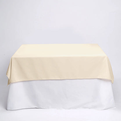 Beige Polyester Square Tablecloth 54"x54"