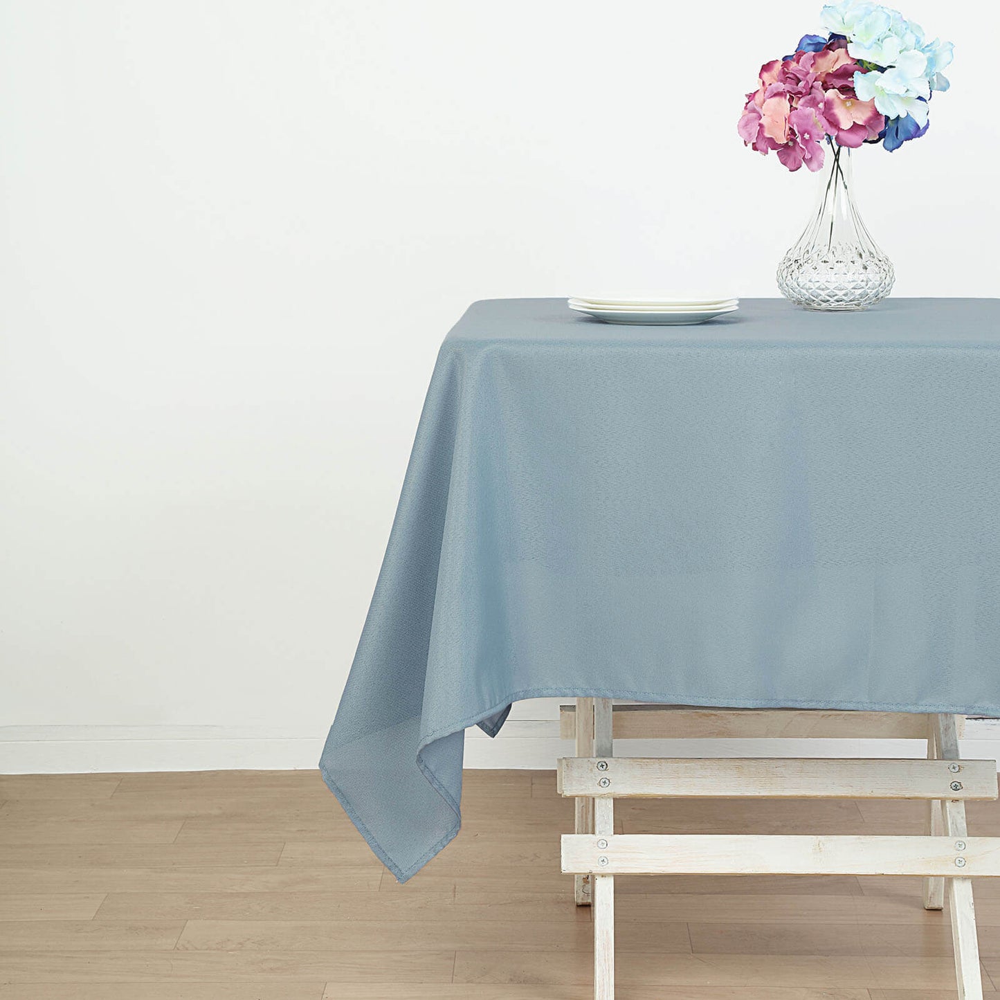 Dusty Blue Polyester Square Tablecloth 54"x54"