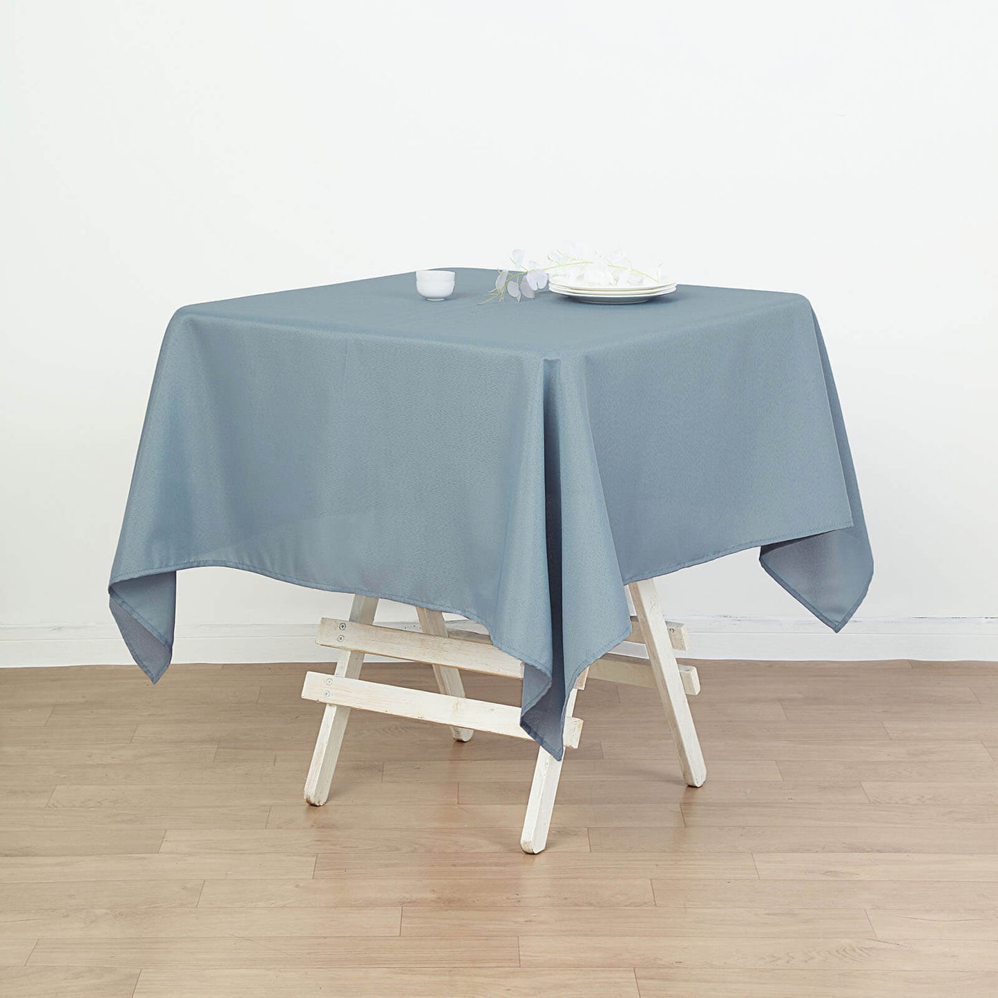 Dusty Blue Square Tablecloth 54"x54" in Polyester