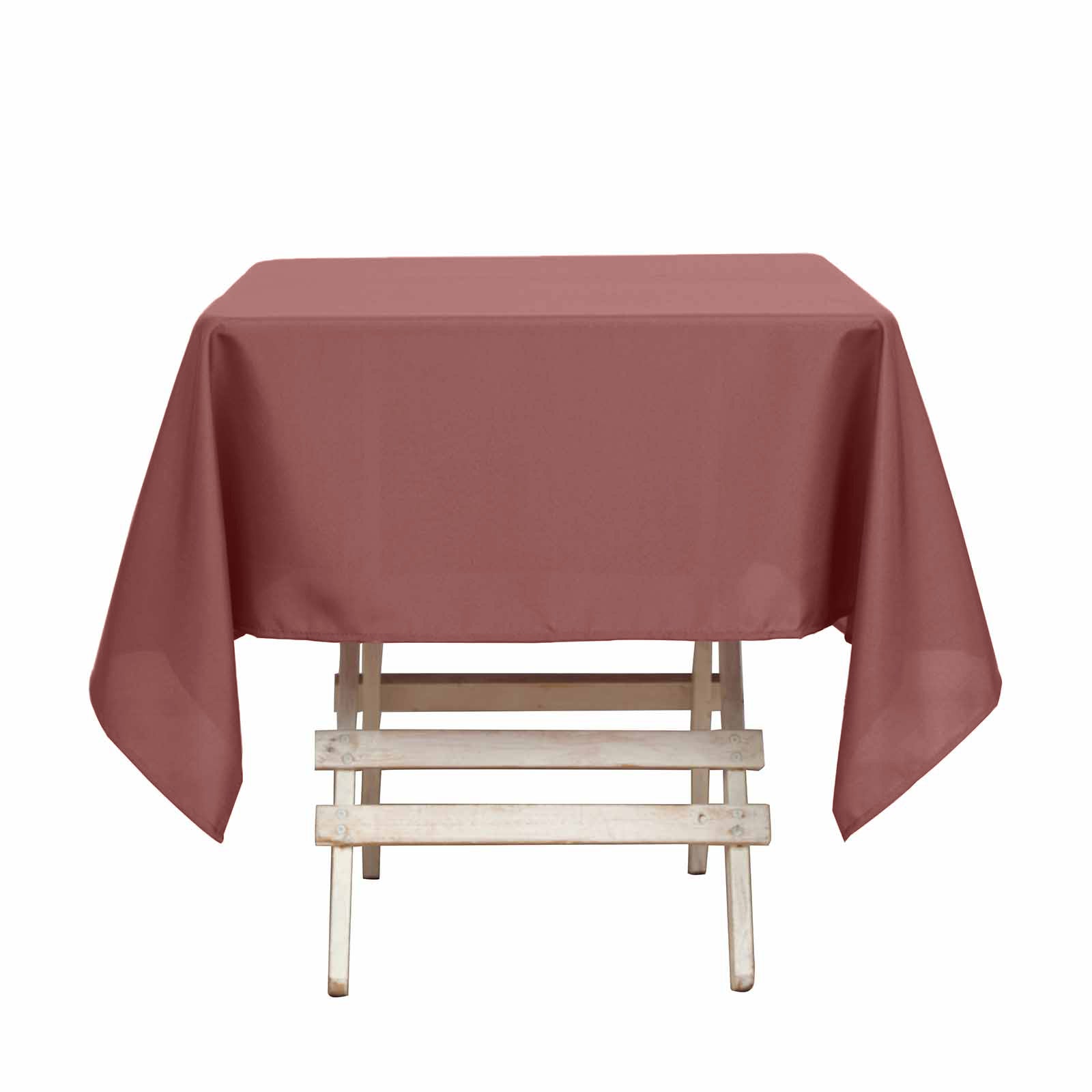 Cinnamon Rose Polyester Square Tablecloth 54"x54"