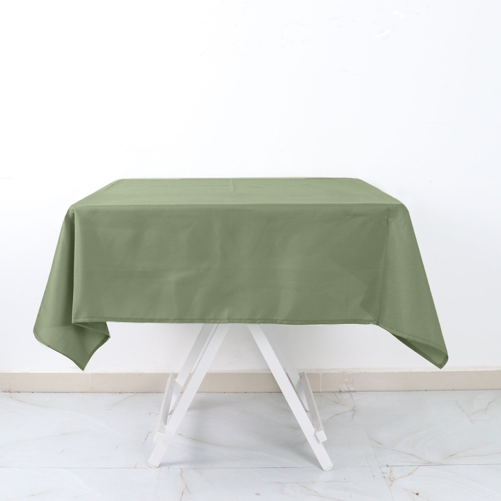Dusty Sage Green Polyester Square Tablecloth 54"x54"