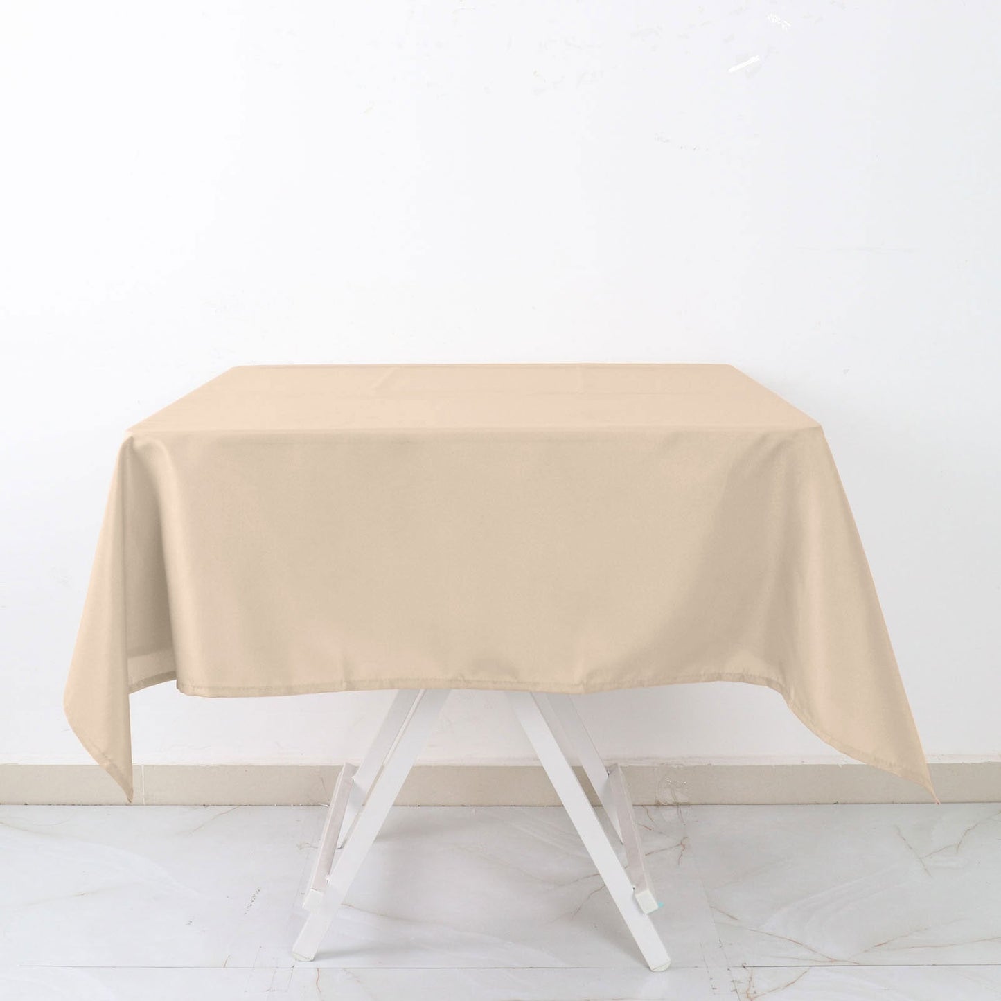 Nude Polyester Square Tablecloth 54"x54"