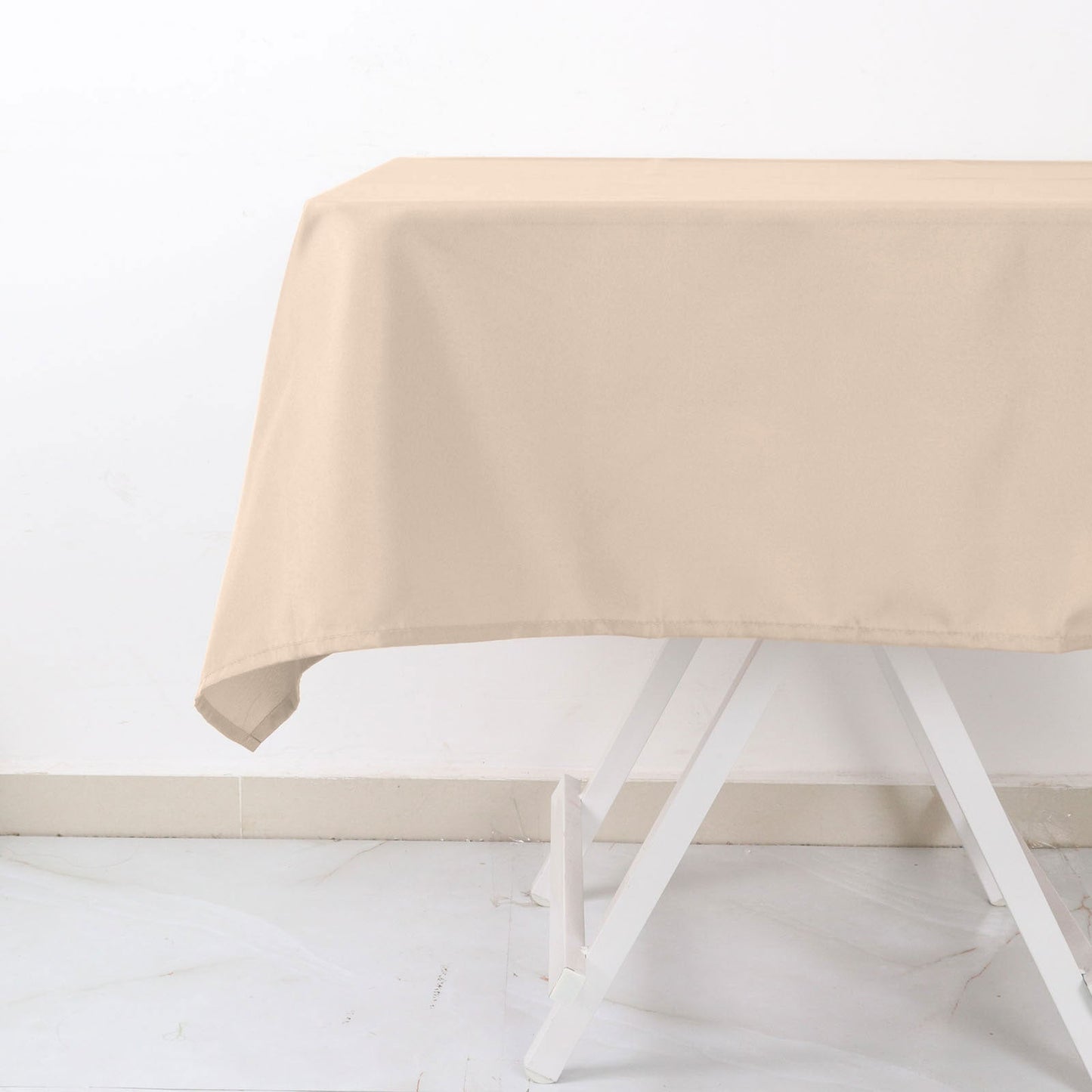 Nude Polyester Square Tablecloth 54"x54"