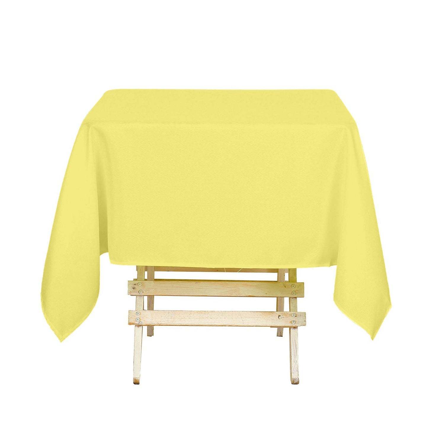 Yellow Polyester Square Tablecloth 54"x54"