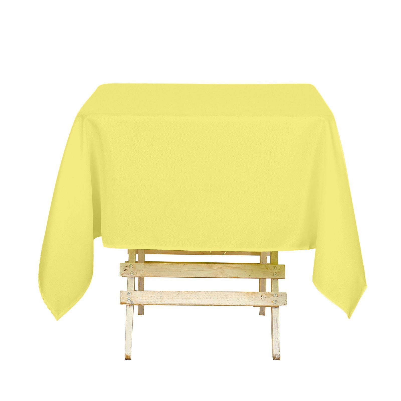 Yellow Polyester Square Tablecloth 54"x54"