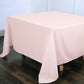 Polyester Rose Gold Blush Square Table Cover 70 Inch