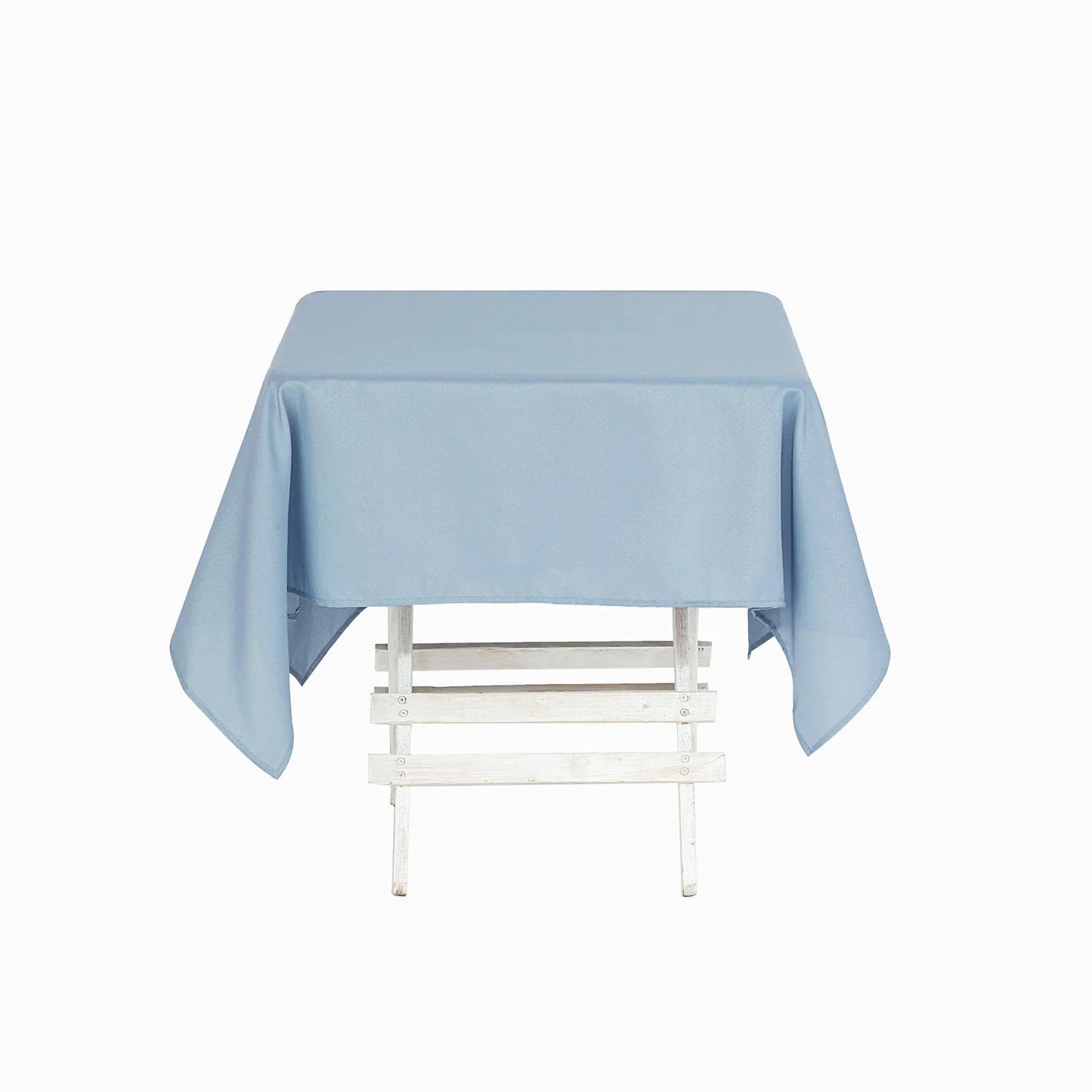 Square Dusty Blue Tablecloth 70 Inch Polyester Material