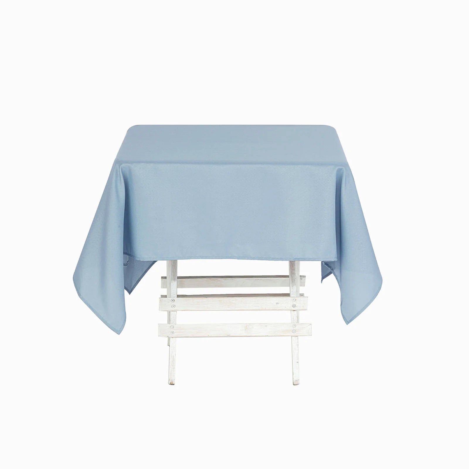 Square Dusty Blue Tablecloth 70 Inch Polyester Material