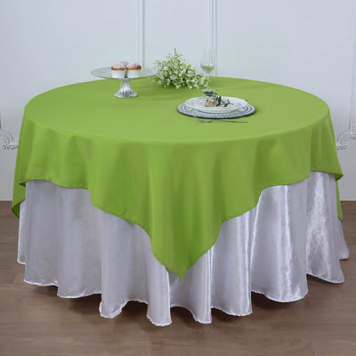 Elevate Your Event with Apple Green Polyester Overlay