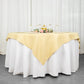 70inch Champagne 200 GSM Seamless Premium Polyester Square Table Overlay