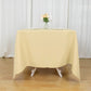 70"x70" Champagne Premium Seamless Polyester Square Tablecloth - 220GSM