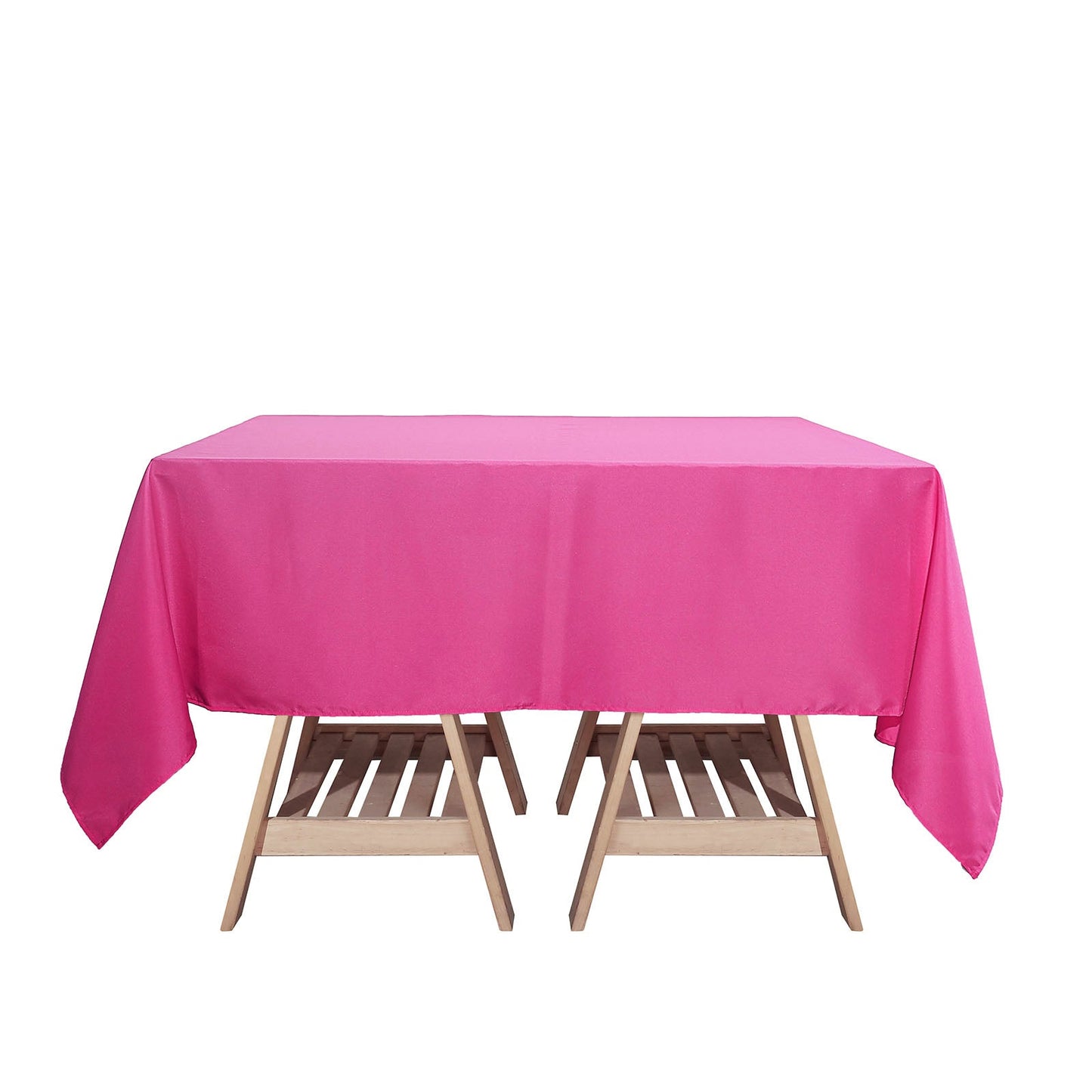 70 Inch Square Fuchsia Polyester Tablecloth