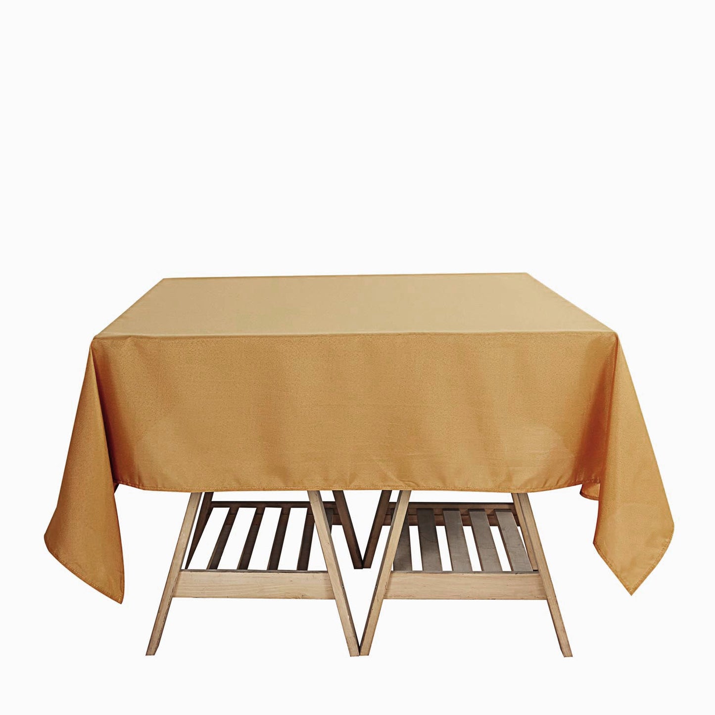 Polyester 70 Inch Square Gold Tablecloth