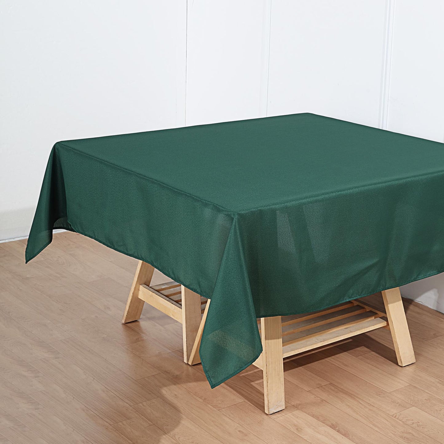 70 Inch Square Hunter Emerald Green Polyester Tablecloth