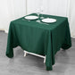 70"x70" Hunter Emerald Green Premium Seamless Polyester Square Table Overlay - 220GSM