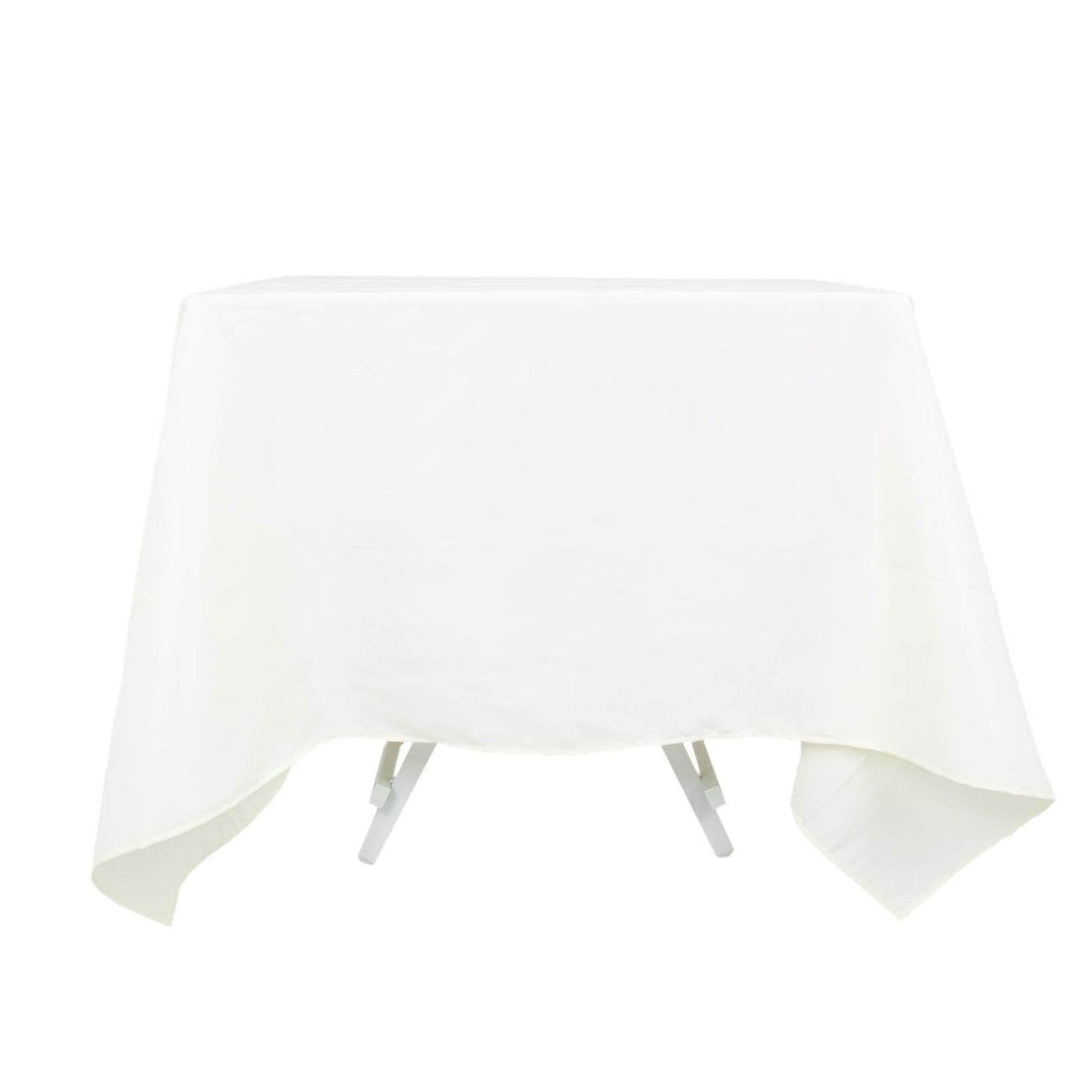 70inch Ivory 200 GSM Seamless Premium Polyester Square Tablecloth