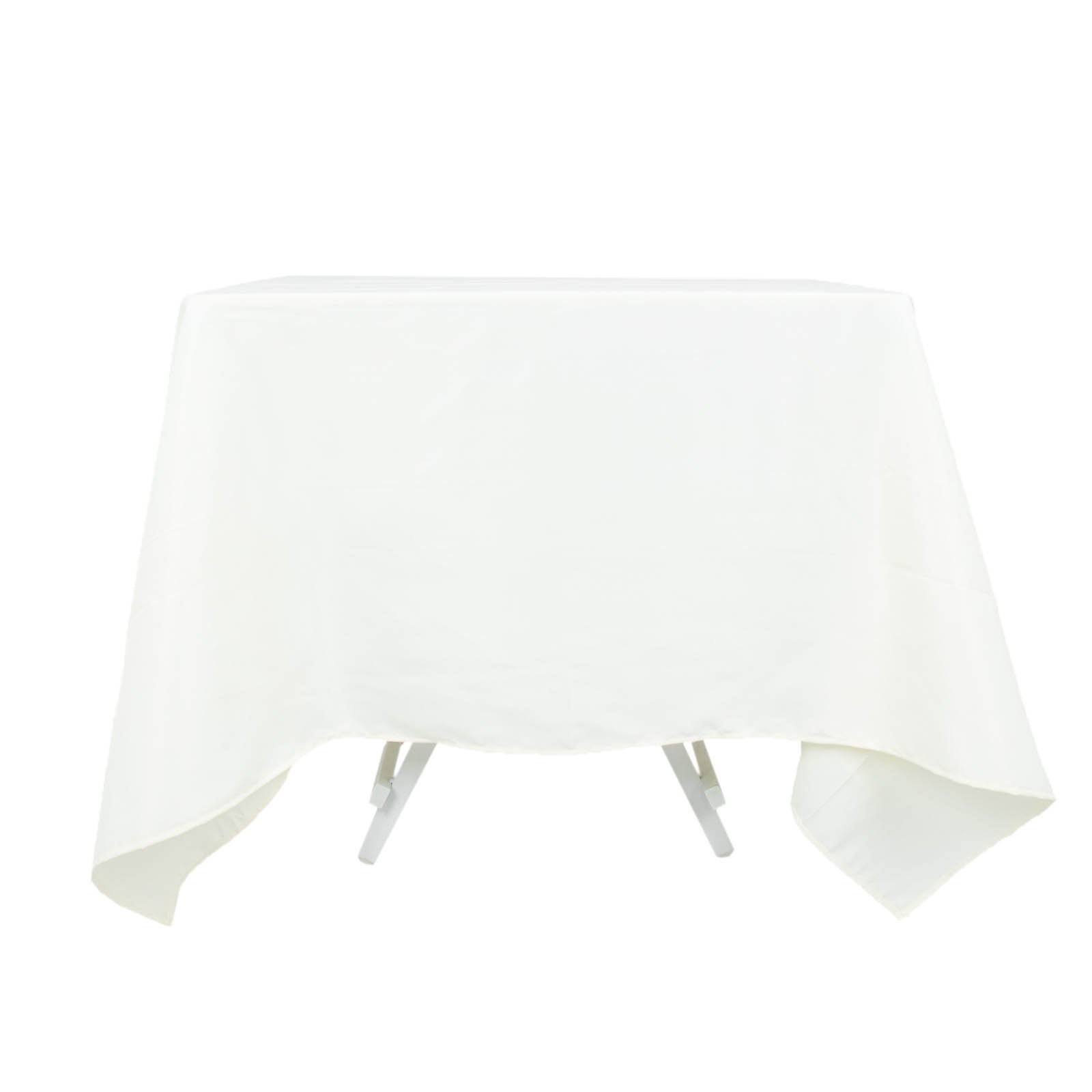 70inch Ivory 200 GSM Seamless Premium Polyester Square Tablecloth