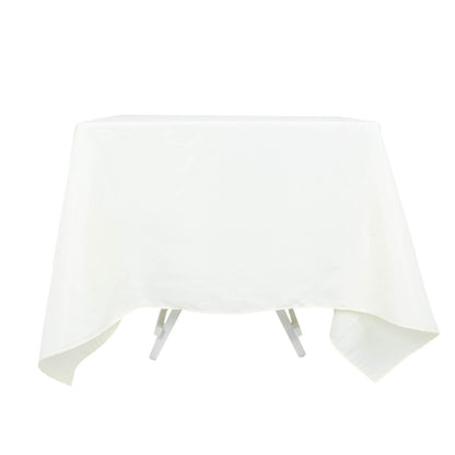 70inch Ivory 200 GSM Seamless Premium Polyester Square Tablecloth