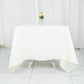 70"x70" Ivory Premium Seamless Polyester Square Table Overlay - 220GSM