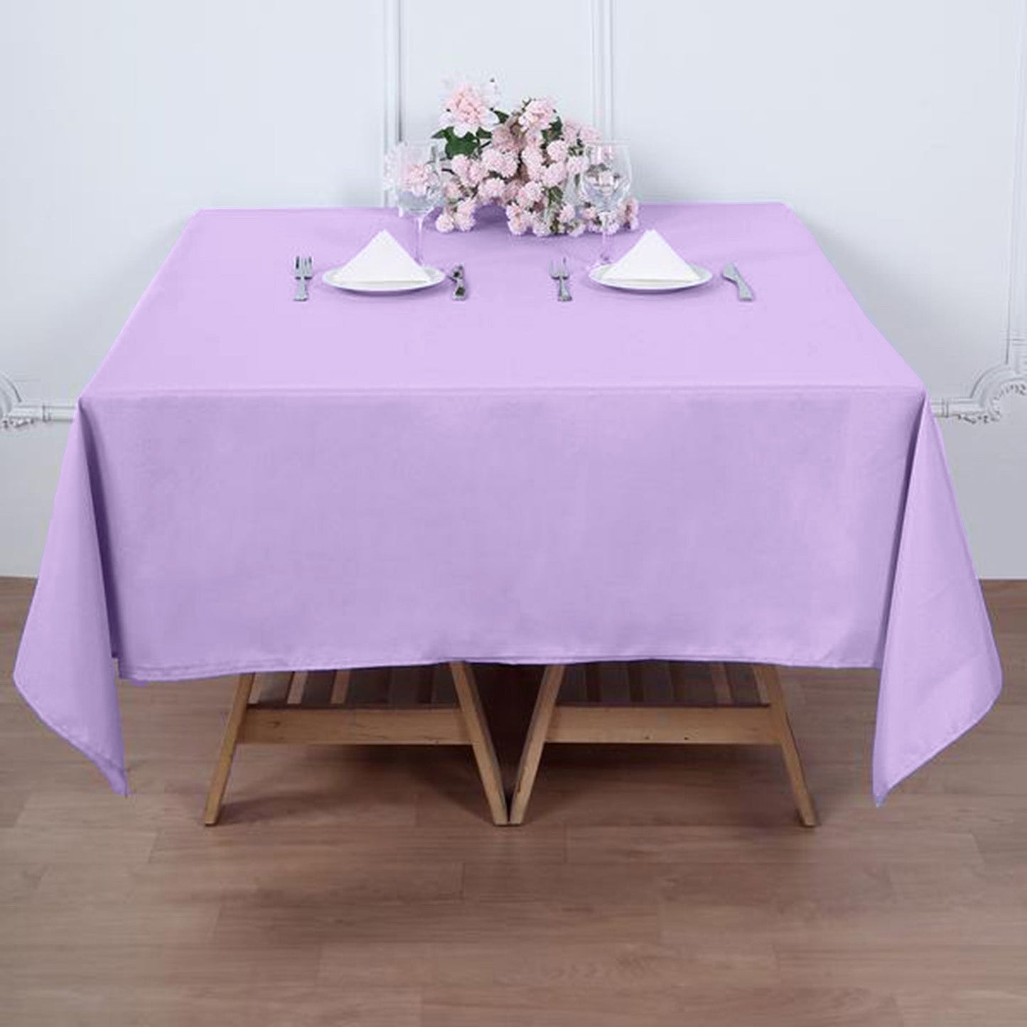 70inch Lavender Lilac Square Polyester Tablecloth