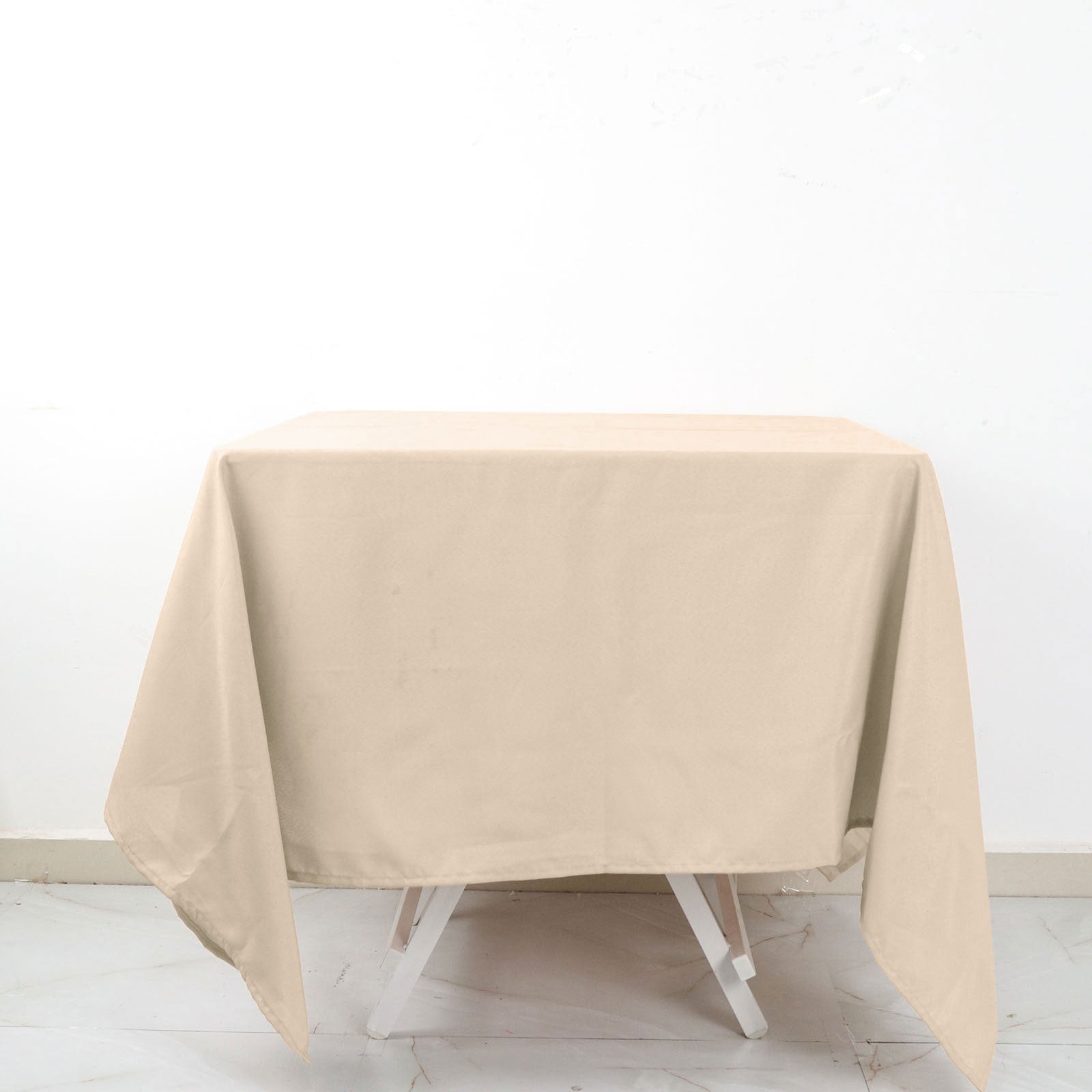 Polyester Square Tablecloth 70 Inch Nude